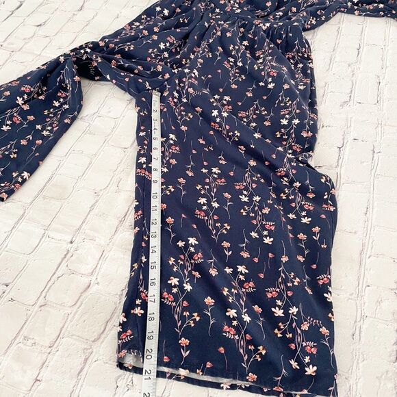 Gal Meets Glam Navy Wild Flower Print Wide Leg Pull On Cropped Jumpsuit 4 - Picture 11 of 15